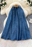 Stylish Belt Maxi Skirt
