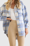 Plaid Button-Front Jacket