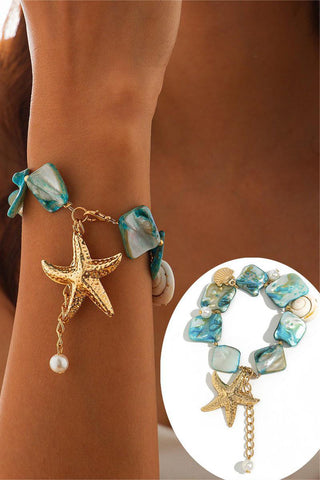 Starfish Pendant Shell Bracelet