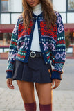 Patterned Knit Cardigan