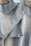 Embellished Button-Up Blouse