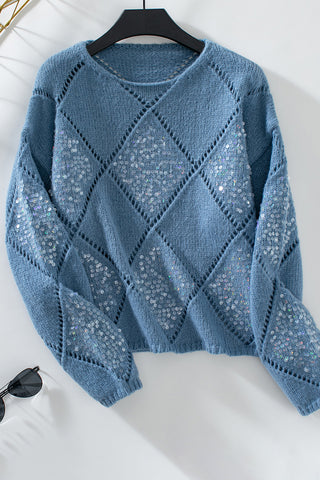 Sequin Embellished Knit Sweater
