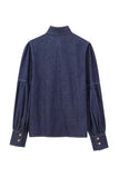 Bow-Tie Button-Front Blouse