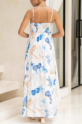 Nautical-Inspired Maxi Vacation Dress