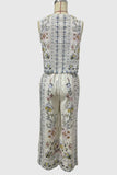 Floral Sleeveless Pants Set