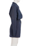 Button-Front Denim Dress
