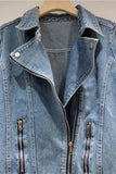 Stylish Zip-Up Denim Jacket