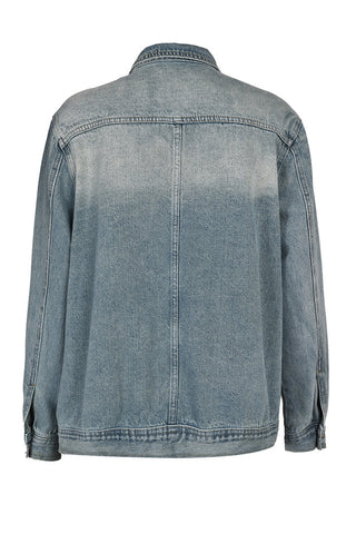 Asymmetric Button Denim Jacket
