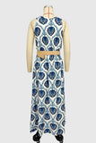 Sleeveless Printed Maxi Dress