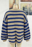 Striped Knit Pullover Sweater