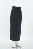 High-Waisted Pinstripe Maxi Skirt