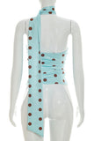 Polka Dot Halter Tank Top