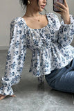 Floral Puff Sleeve Blouse