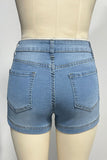 High-Waist Denim Shorts