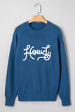 Letter Detail Crewneck Sweater