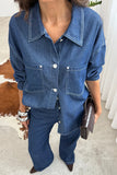 Chic Button-Front Pants Set