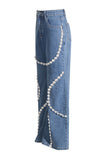 Embellished Straight-Leg Jeans
