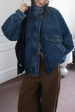 Oversized Button-Up Denim Jacket