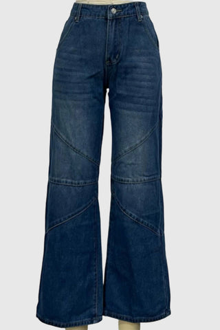 Stylish Wide-Leg Straight Jeans