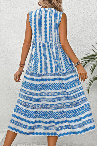 Sleeveless Geometric Casual Dress