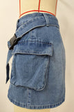 Trendy Wrap Detail Mini Skirt