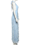 Halter Neck Ruffle Maxi Dress