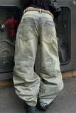 Wide-Leg Denim Pants