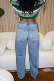 Stylish Button Straight-Leg Jeans