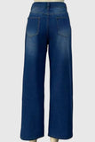 High-Waist Straight Denim Jeans