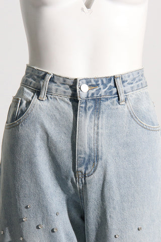 Embellished Straight-Leg Jeans
