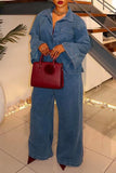 Classic Denim Pants Set