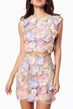 Floral Embroidered Casual Set