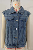 Button-Front Denim Vest