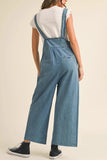 Casual Wide-Leg Denim Jumpsuit