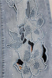 Floral Embellished Straight Jeans