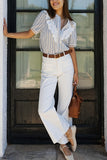 Striped Ruffle Blouse