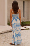 Strappy Shell Print Maxi Dress