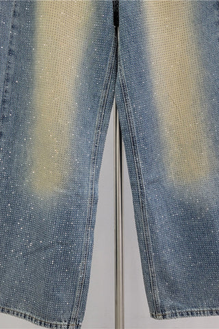 Wide-Leg Denim Jeans with Subtle Details