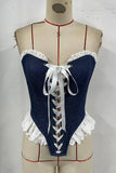 Lace-Up Denim Corset Tank