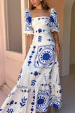 Puff Sleeve A-Line Dress