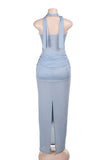 Elegant Halter Evening Dress