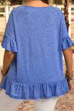 Ruffle-Hem Relaxed Top