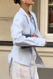 Button-Up Long Sleeve Blouse
