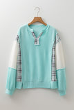 Plaid Accent Sweatshirt