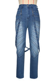 Embellished Straight-Leg Denim Jeans