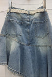 Stylish Asymmetrical Denim Skirt