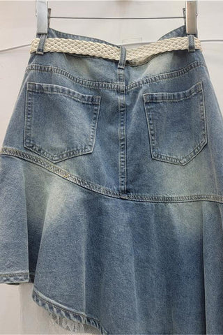 Stylish Asymmetrical Denim Skirt