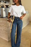 Studded Straight-Leg Jeans