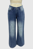 Wide-Leg Straight Jeans