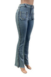 Boho Braided Flare Jeans